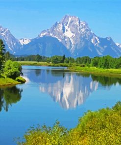 Teton Range Snake River Wyoming Grand National paint by numbers