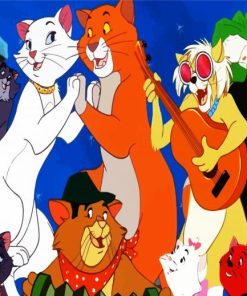 The Aristocats Characters Dancing Paint By Number