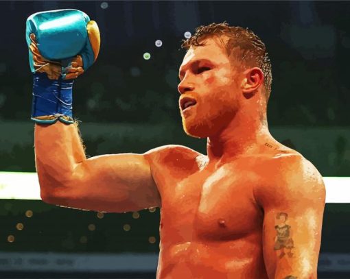 The Boxer Canelo paint by numbers