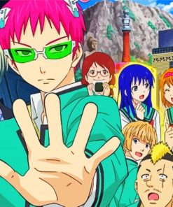 The Disastrous Life of Saiki K Anime Characters Paint By Number