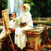 The Fountain Villa Torlonia Frascati Italy By Sargent Paint By Number