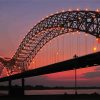 The Hernando De Soto Bridge At Sunset Paint By Number