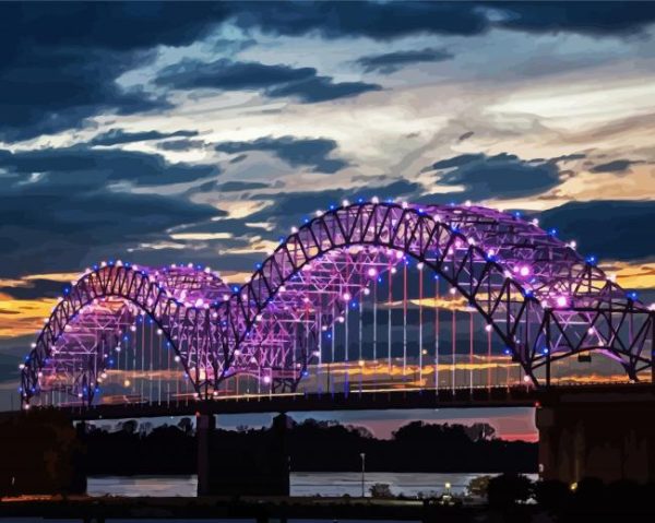 The Hernando De Soto Bridge Paint By Number