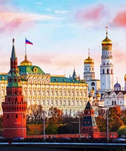 The Moscow Kremlin Russia Paint By Number