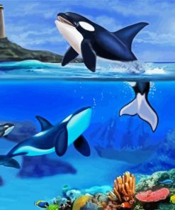 The Orca Family paint by numbers