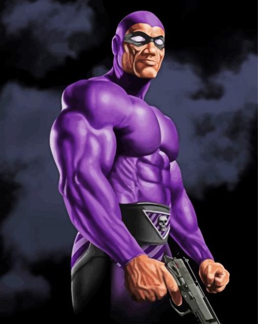 The Phantom Superhero paint by numbers