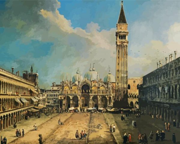 The Piazza San Marco In Venice Canaletto Paint By Number