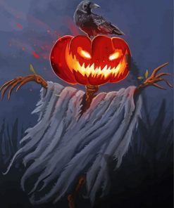 The Pumkin Scarecrow Paint By Number