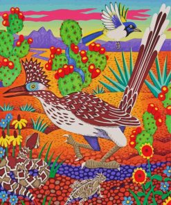 The Roadrunner Bird Art Paint By Number