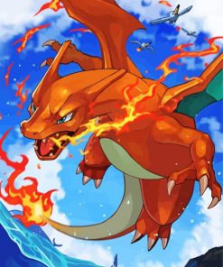 The Fire Dragon Charizard paint by numbers