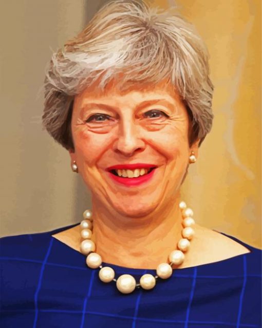 Theresa May paint by numbers