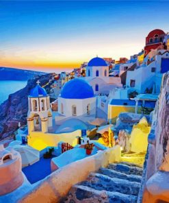 Thira City At Sunset paint by numbers