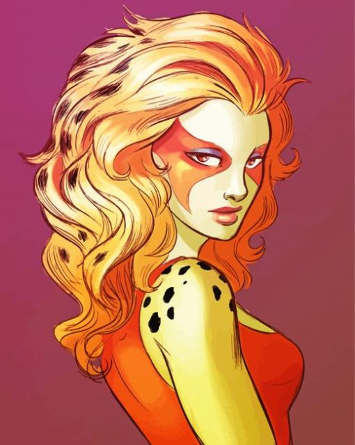 ThunderCats Cheetara paint by numbers