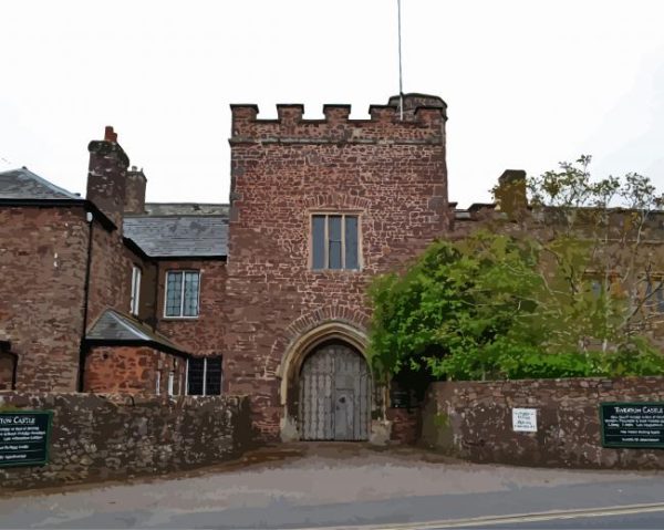 Tiverton Castle paint by numbers