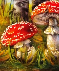 Toadstools paint by numbers