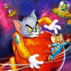 Tom and Jerry in Space paint by numbers