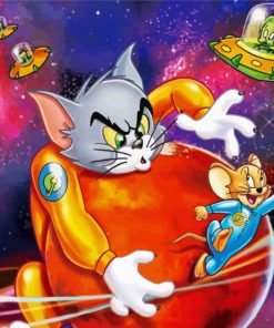 Tom and Jerry in Space paint by numbers