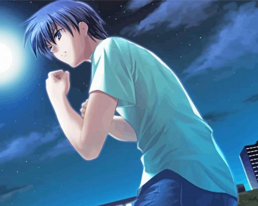 Tomoya Okazaki Clannad paint by numbers