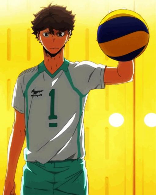 Toru Oikawa Volleyball Player paint by numbers