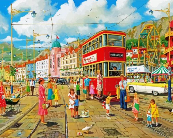 Tram Station paint by numbers