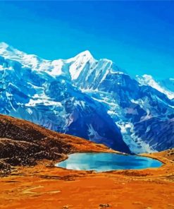 Trekking Pokhara Annapurna Nepal paint by numbers