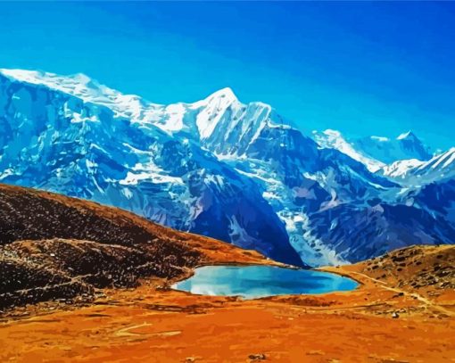 Trekking Pokhara Annapurna Nepal paint by numbers