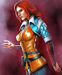 Triss Merigold The Witcher Game paint by numbers