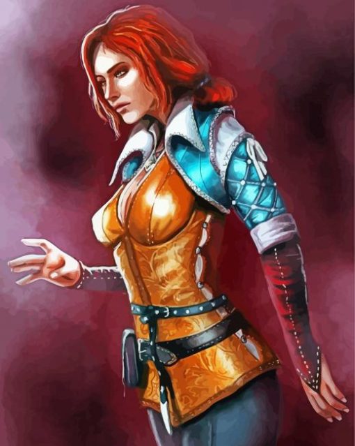 Triss Merigold The Witcher Game paint by numbers