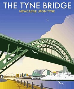 Tyne Bridge New Castle Poster Paint By Number