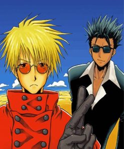 Vash The Stampede and Nicholas paint by numbers