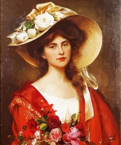 Victorian Lady In Hat paint by numbers