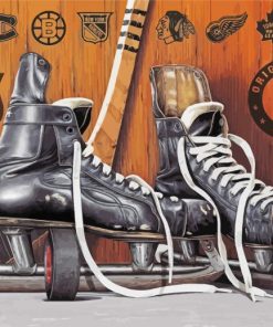 vintage Ice Skates paint by numbers