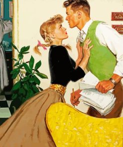 Vintage Young Couple paint by numbers