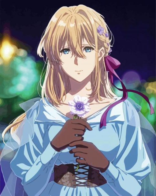 Violet Evergarden Anime Girl paint by numbers