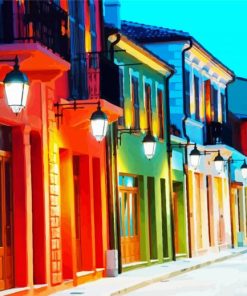 Vlore Albania Colorful Buildings paint by numbers