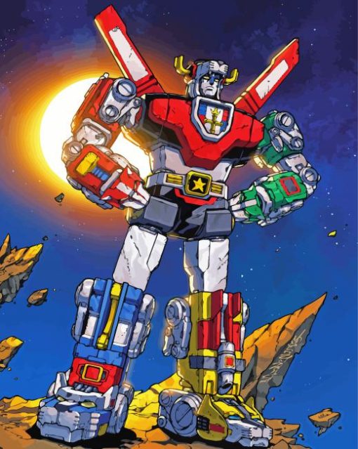 Voltron Robot paint by numbers