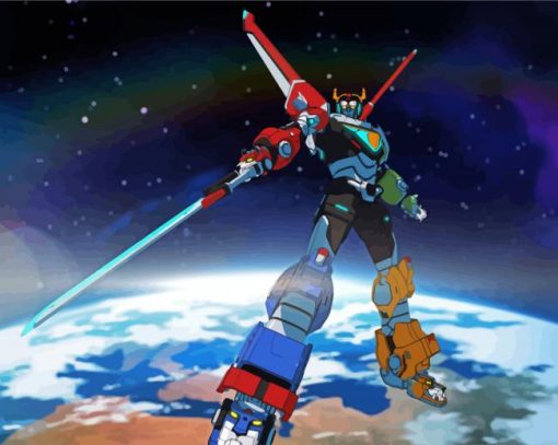 Voltron The Robot paint by numbers