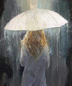 Walking In Rain Art paint by numbers