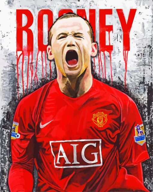 Wayne Rooney Player Art paint by numbers