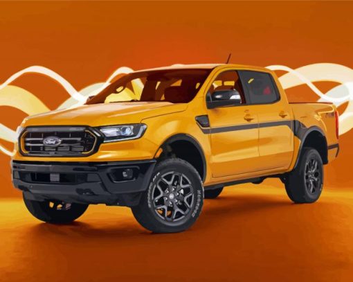 Yellow Ford Ranger Car Paint By Number