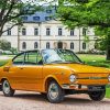 Yellow Vintage Skoda paint by numbers