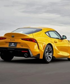 Yellow Toyota Supra Car Paint By Number