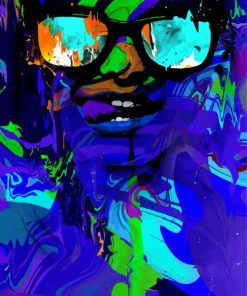 Abstract Lady With Glasses Paint By Number