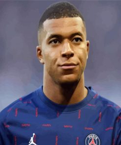 Aesthetic Kylian Mbappé paint by numbers