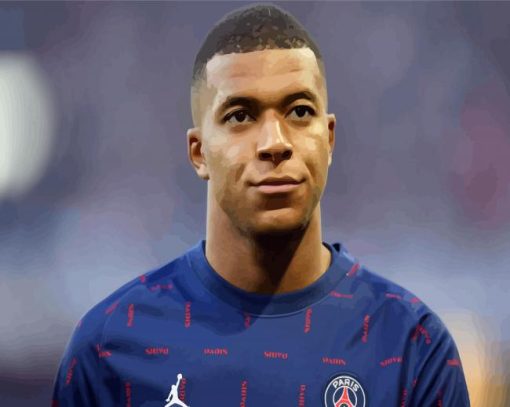 Aesthetic Kylian Mbappé paint by numbers