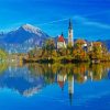 Aesthetic Lake Bled paint by numbers