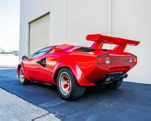 Aesthetic Lamborghini Countach paint by numbers