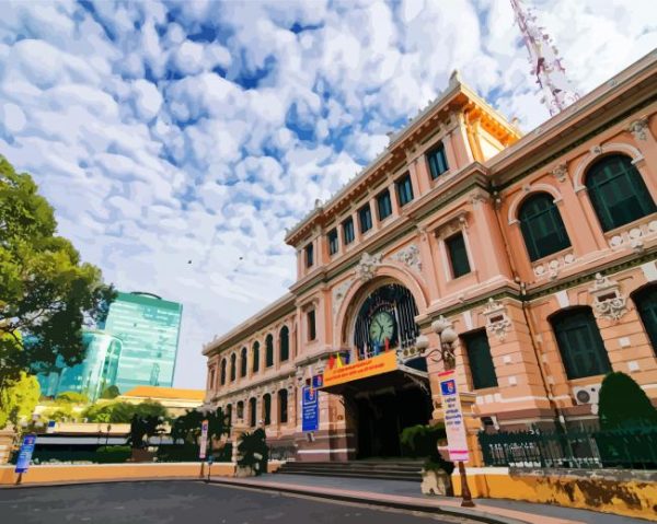 Saigon Central Post Office Paint By Number