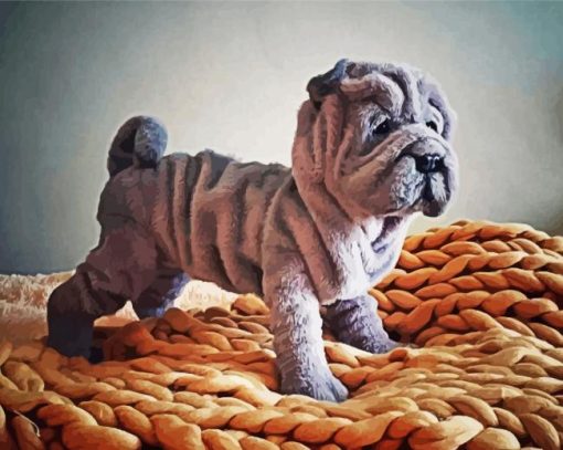 Aesthetic Sharpei Puppy Paint By Number