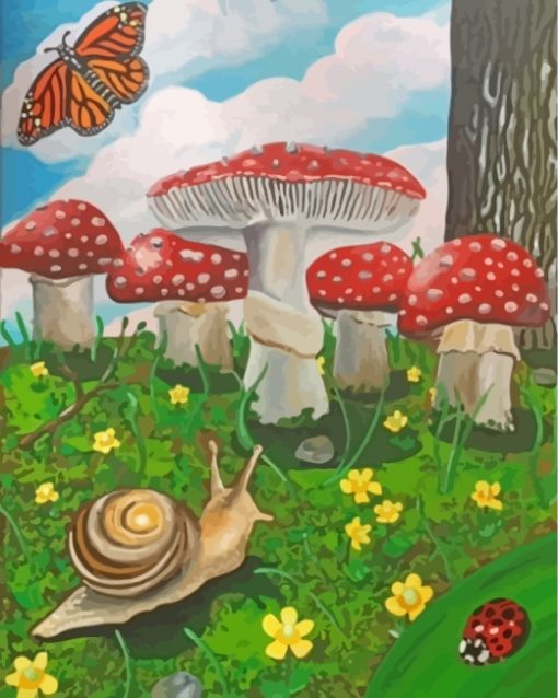 Aesthetic Toadstools Paint By Number